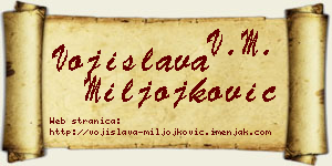 Vojislava Miljojković vizit kartica